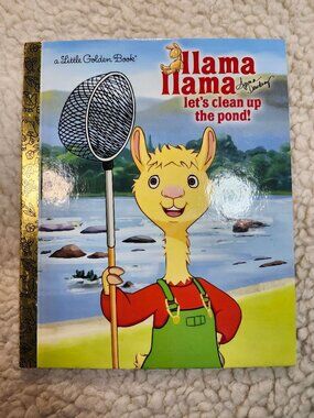 Little Golden Book Llama Llama Lets Clean Up the Pond Board Book Anna Dewdney